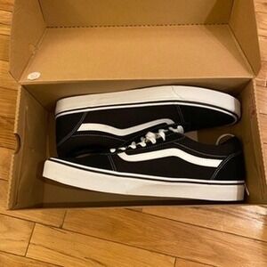 Vans Ward Mens‎ Skate Shoes Sneakers Size 13 Canvas Black White
